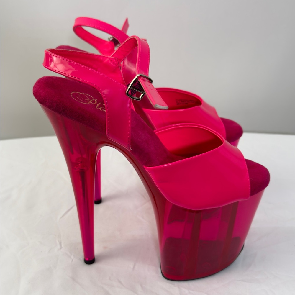 Vibrant Fuchsia Platform Sandals